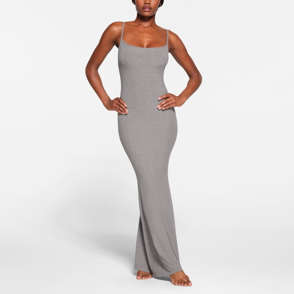 SKIMS Gray Maxi Dress